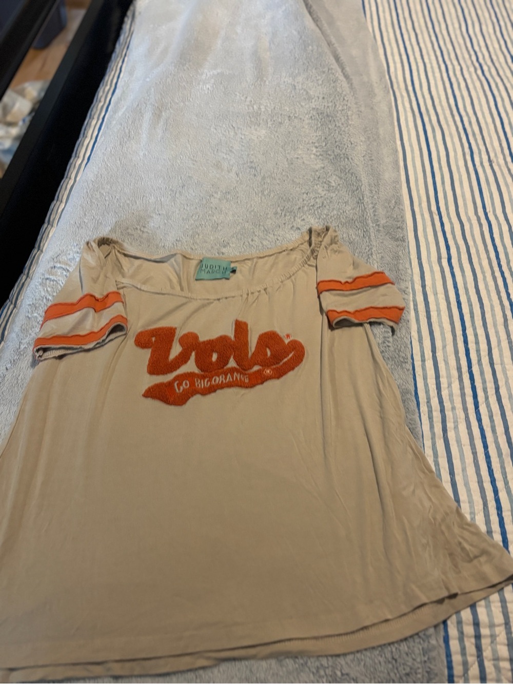 Judith March University of Tennessee Tee with Orange Chenille 'Vols"